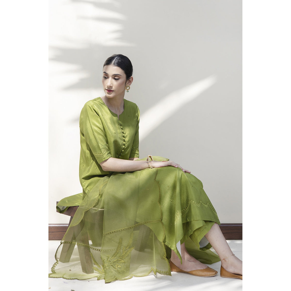 PEAR GREEN OUTFIT | FESTIVE' 23 | DYOT