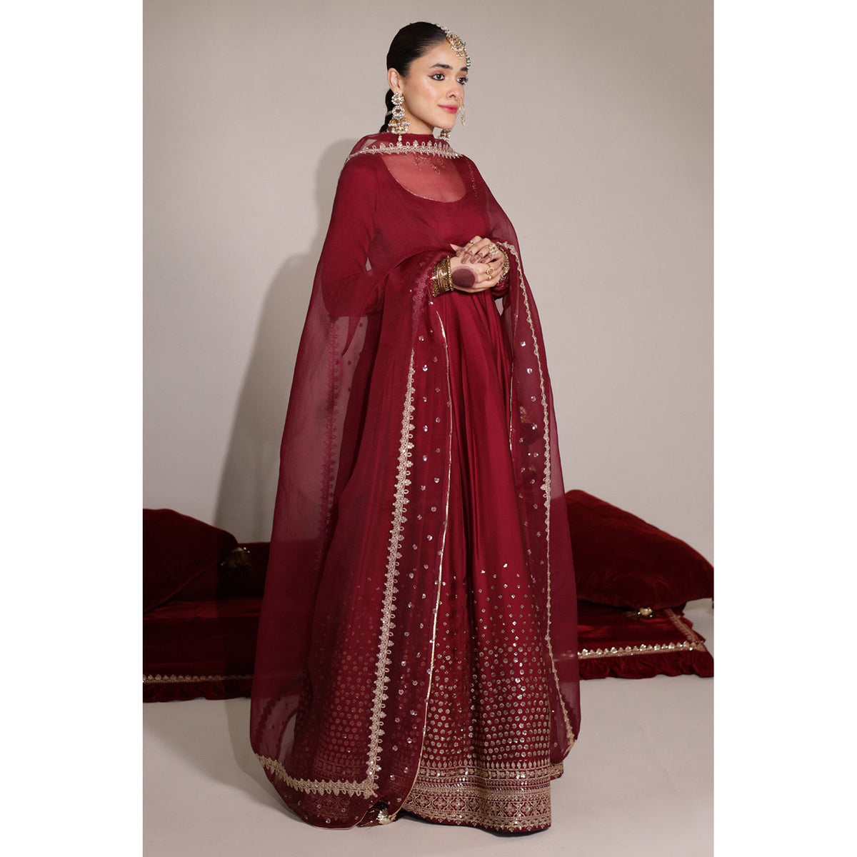 ANARI RED OUTFIT | Shahana / Muskan' 24 | DYOT (RTS)