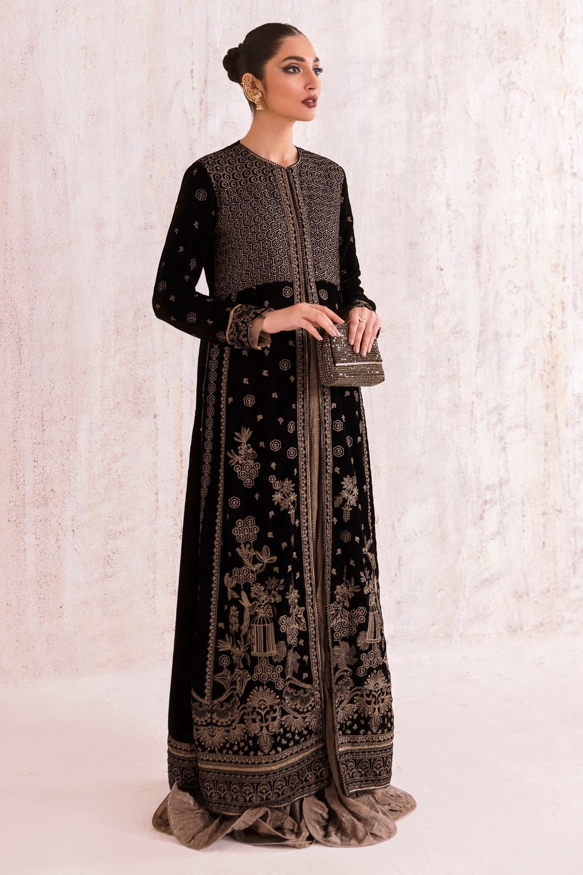 EMBROIDERED VELVET FORMAL VF-2001