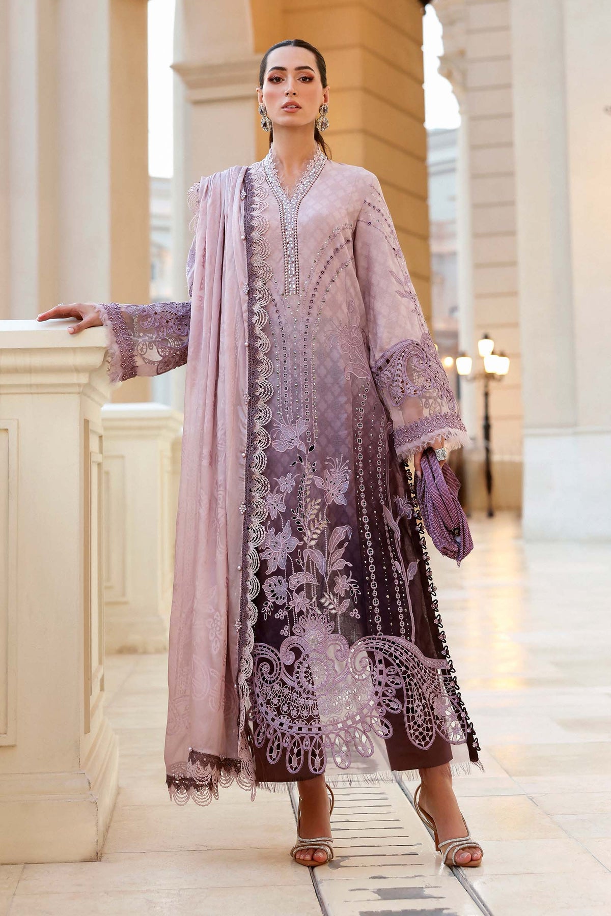 Embroidered Jacquard Lawn Suit