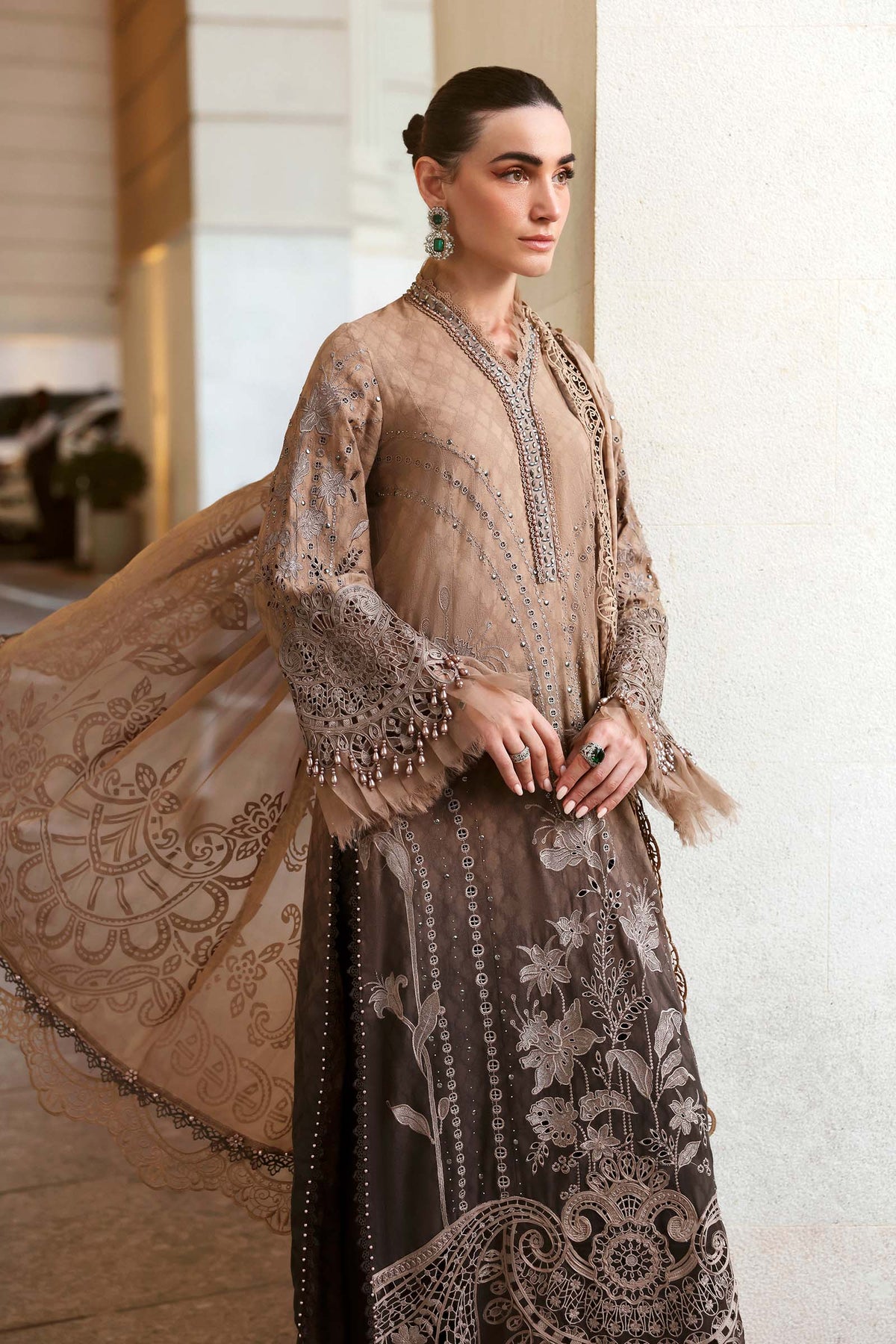 Embroidered Jacquard Lawn Suit