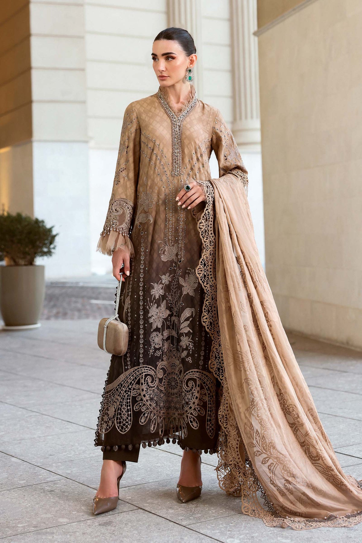 Embroidered Jacquard Lawn Suit