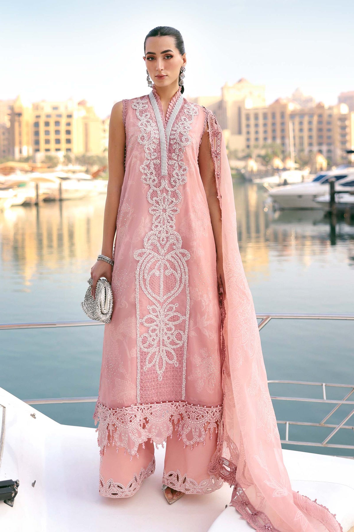 Embroidered Organza Suit