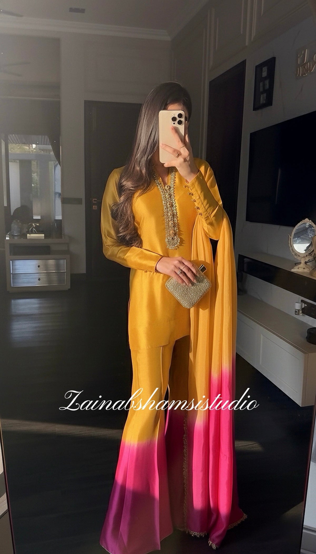 The Elysia Set - Mustard & Pink