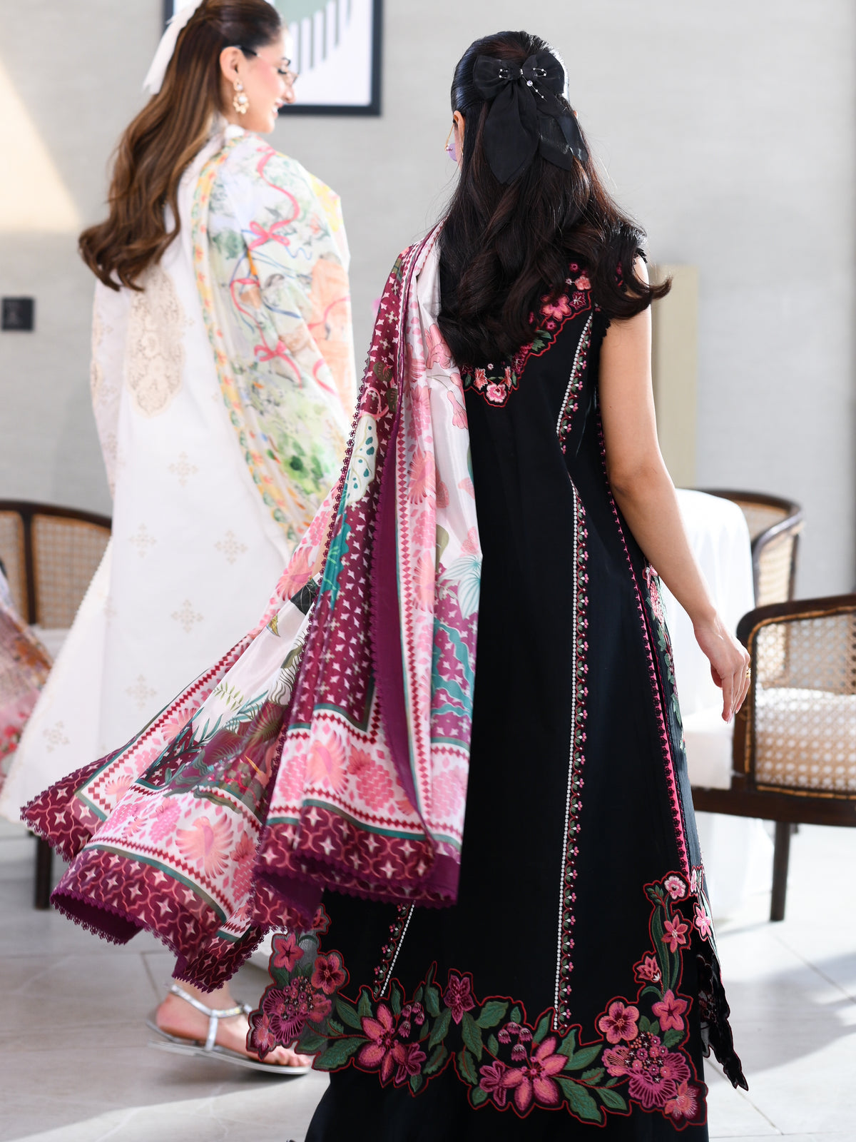 BLACK LUXURY EMBROIDERED LAWN 3PCS SET (NEL-26611) LUXURY LAWN X EID 2026