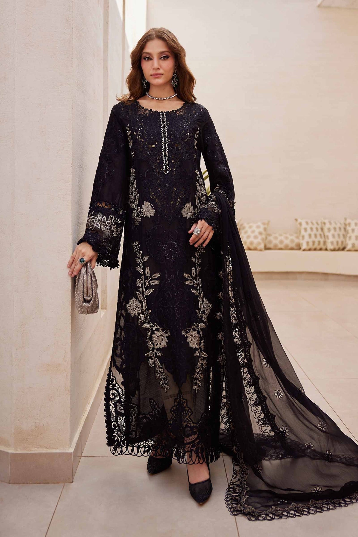 3 Piece Embroidered Paper Cotton Suit | EID LAWN-25-03