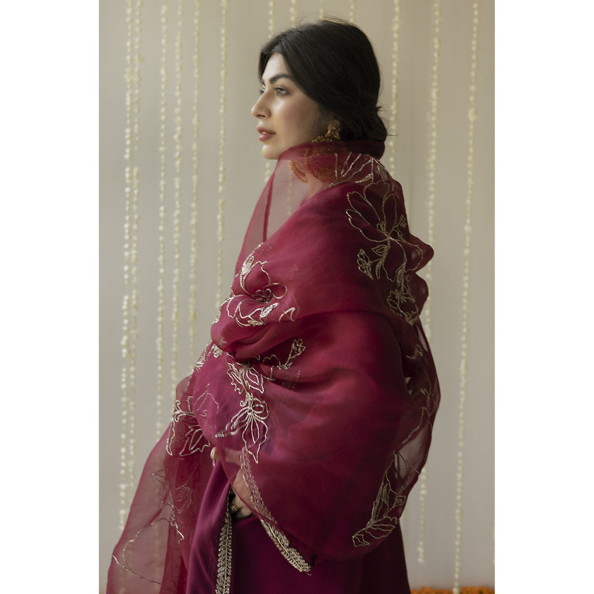 MAROON OUTFIT | ZARI-FORMAL | DYOT