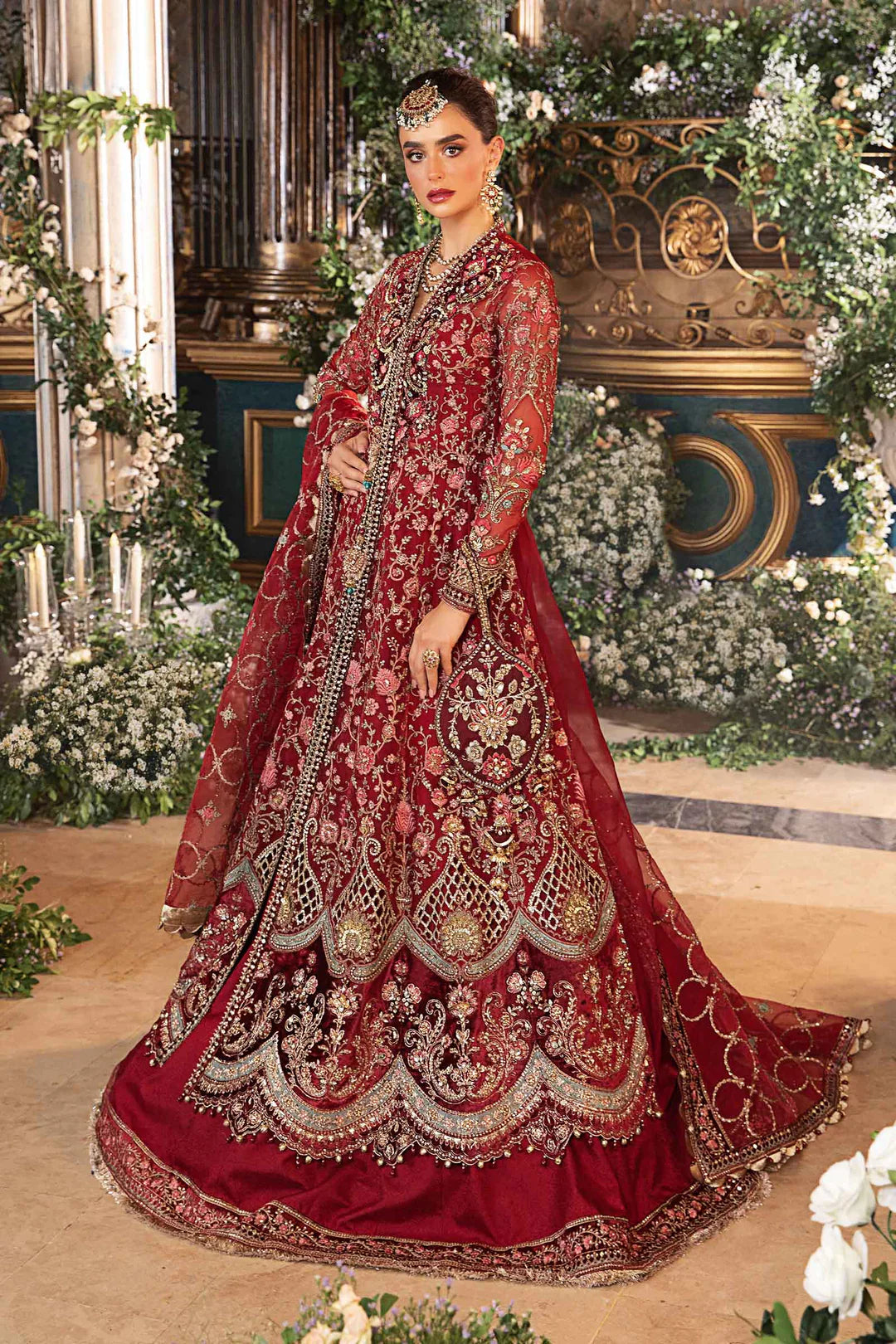 Embroidered Organza Suit | BD-2908