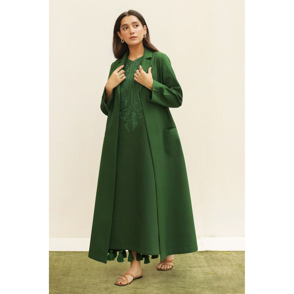 BOTTLE GREEN OUTFIT  | WINTER | DYOT (RTS)