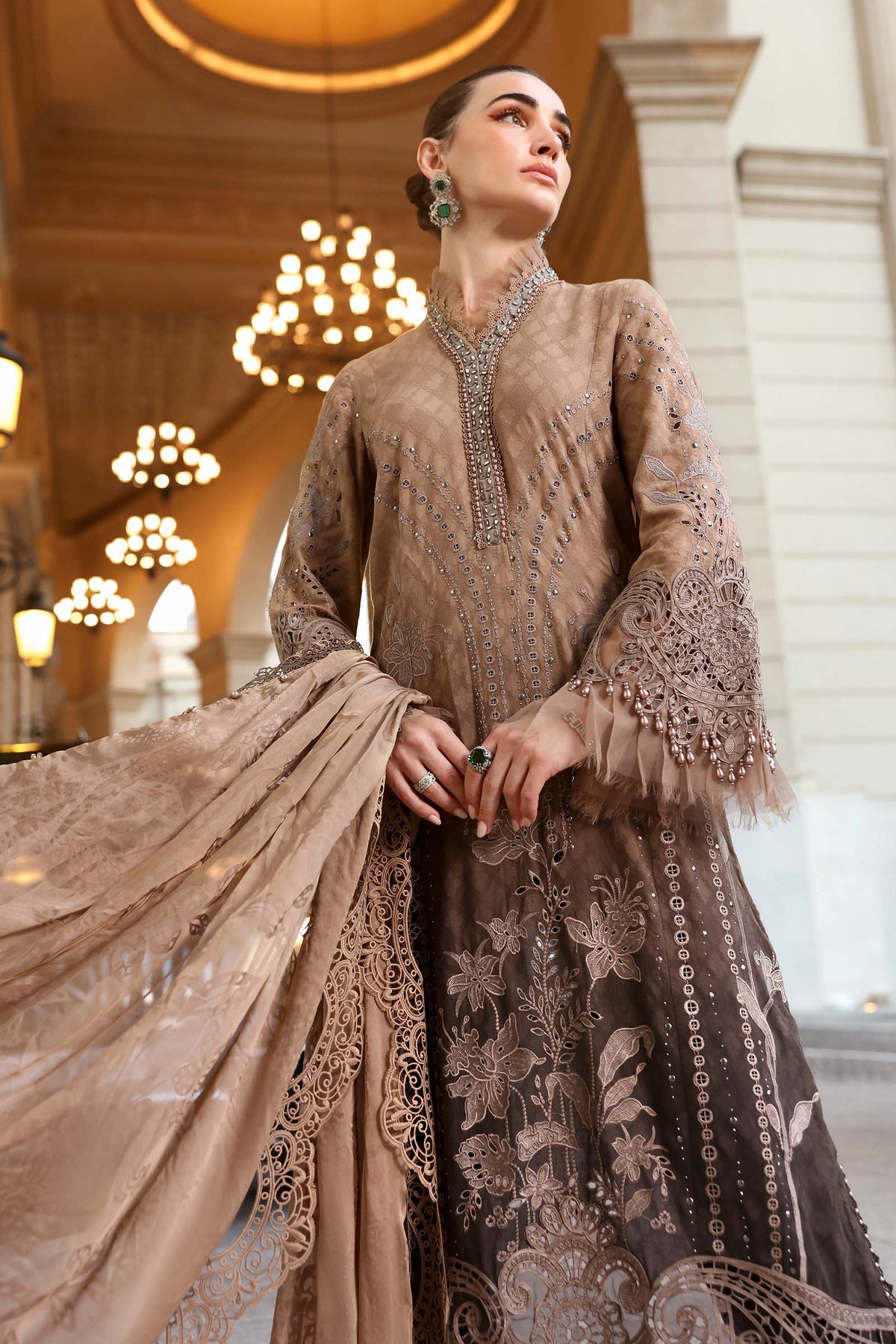 Embroidered Jacquard Lawn Suit
