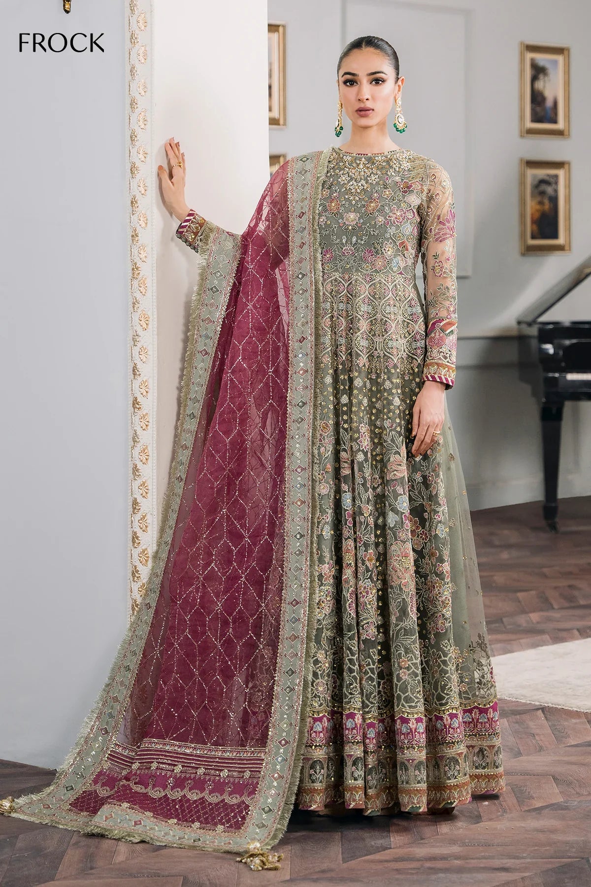 EMBROIDERED CHIFFON CH12-02