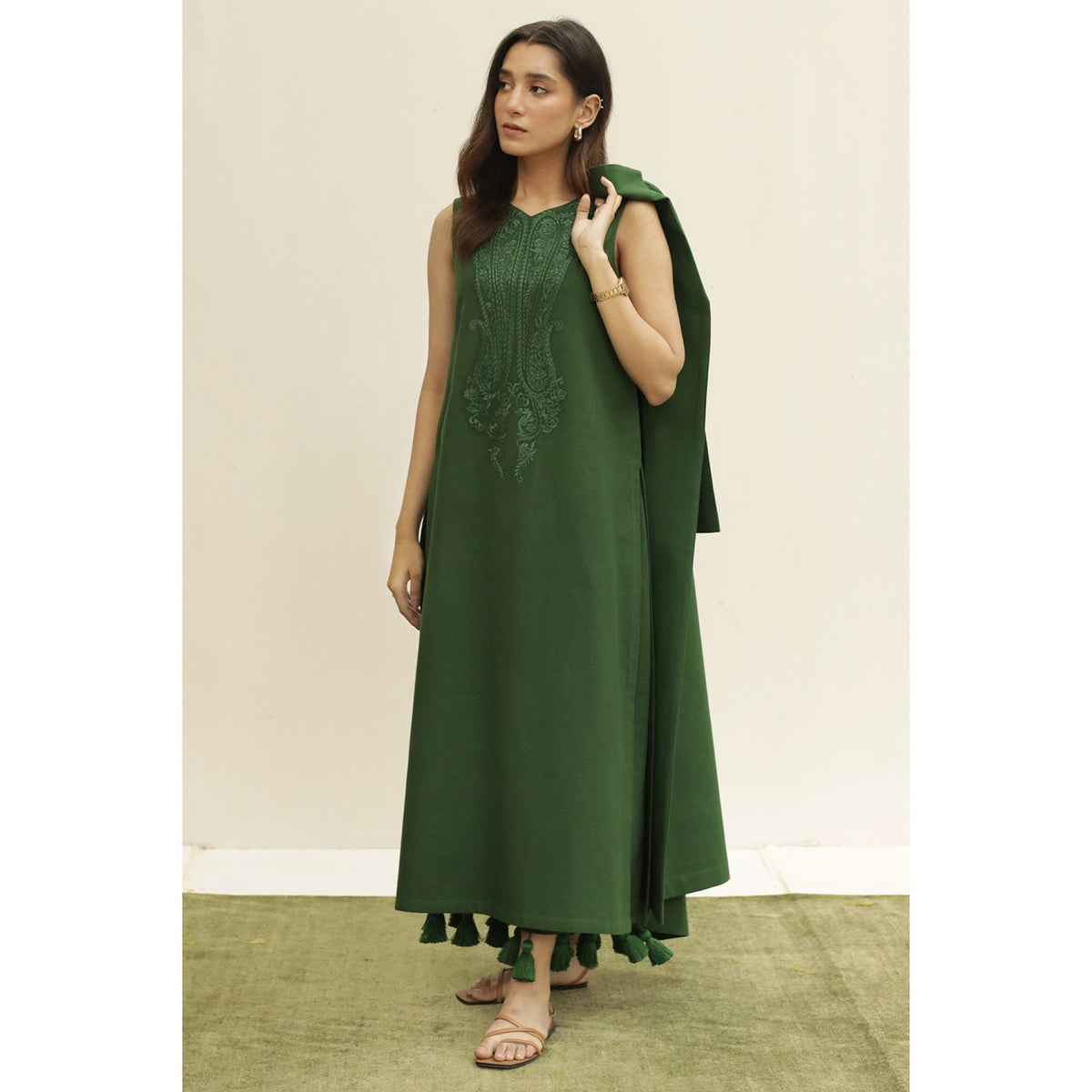 BOTTLE GREEN OUTFIT  | WINTER | DYOT (RTS)