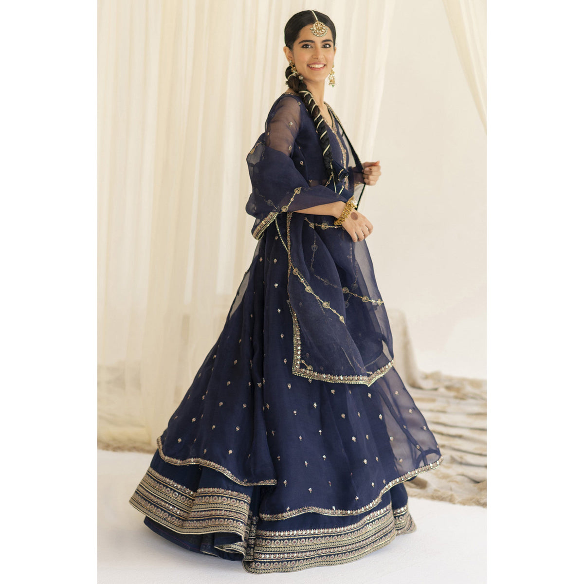 DEEP BLUE ANARKALI | NARGIS | DYOT
