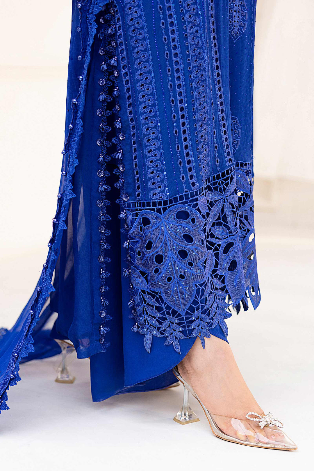 3 Piece Unstitched Embroidered Chiffon Suit | MPC-25-103