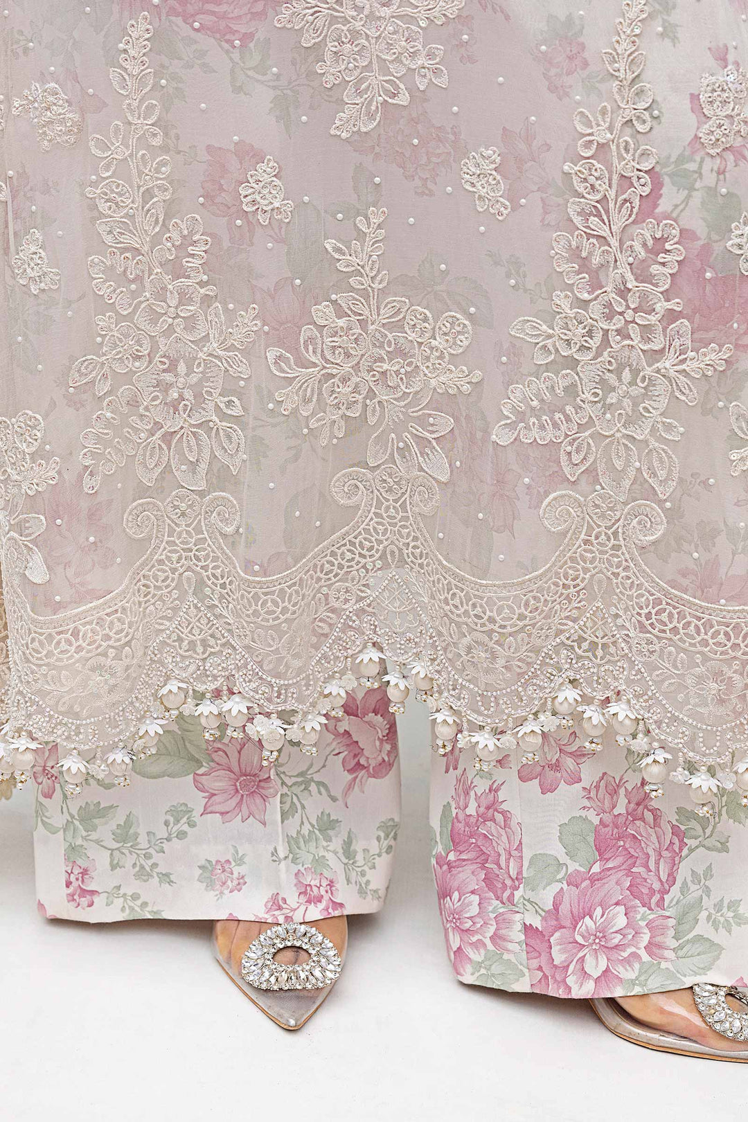 3 Piece Unstitched Embroidered Chiffon Suit | MPC-25-101