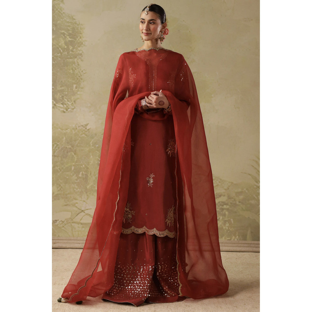 Vermillion Rust Outfit | Sheesham' 26 | DYOT